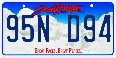 SD license plate 95ND94