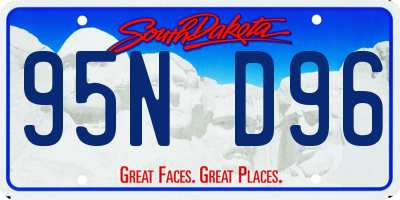 SD license plate 95ND96
