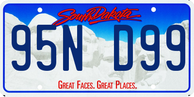 SD license plate 95ND99