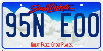 SD license plate 95NE00
