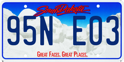 SD license plate 95NE03