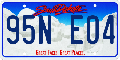 SD license plate 95NE04