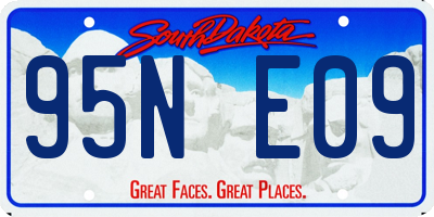 SD license plate 95NE09
