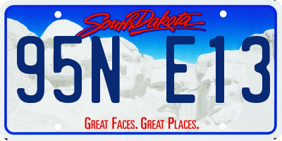 SD license plate 95NE13