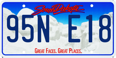 SD license plate 95NE18