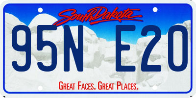 SD license plate 95NE20