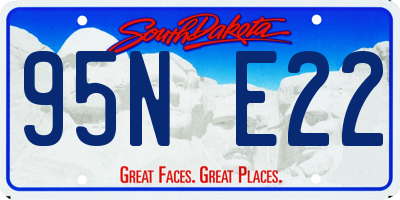 SD license plate 95NE22