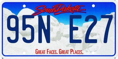 SD license plate 95NE27