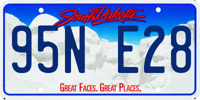 SD license plate 95NE28