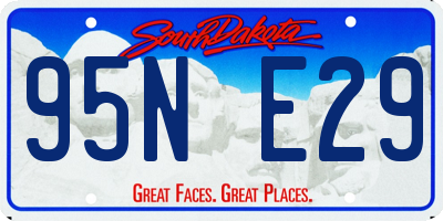 SD license plate 95NE29