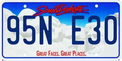 SD license plate 95NE30