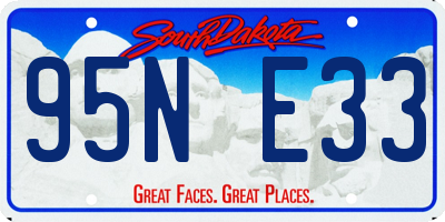SD license plate 95NE33