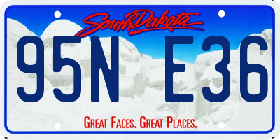 SD license plate 95NE36
