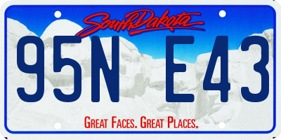 SD license plate 95NE43