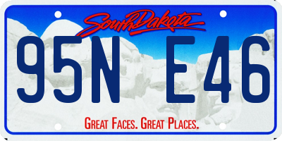 SD license plate 95NE46