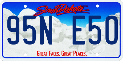 SD license plate 95NE50