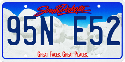 SD license plate 95NE52