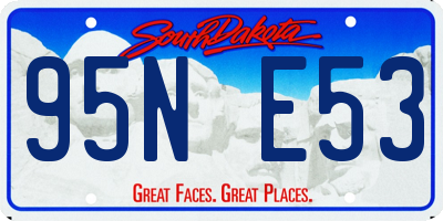 SD license plate 95NE53
