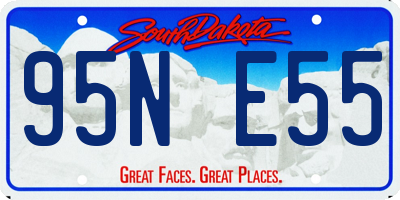 SD license plate 95NE55