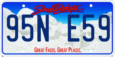 SD license plate 95NE59