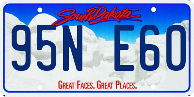 SD license plate 95NE60