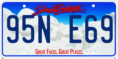 SD license plate 95NE69