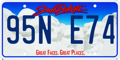 SD license plate 95NE74