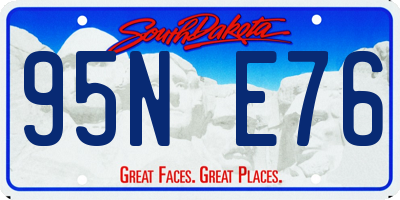 SD license plate 95NE76