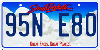 SD license plate 95NE80