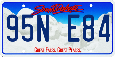 SD license plate 95NE84