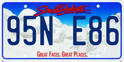 SD license plate 95NE86
