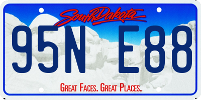 SD license plate 95NE88