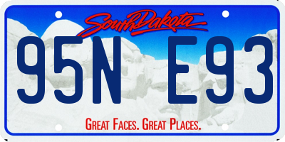 SD license plate 95NE93