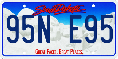SD license plate 95NE95