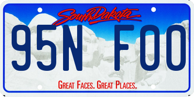 SD license plate 95NF00