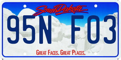 SD license plate 95NF03
