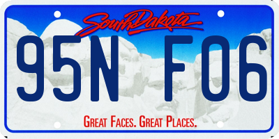 SD license plate 95NF06
