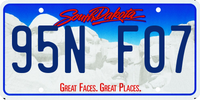 SD license plate 95NF07