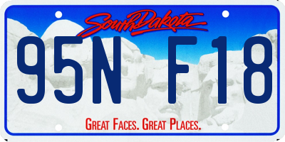 SD license plate 95NF18