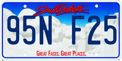 SD license plate 95NF25