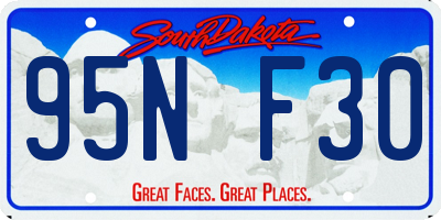 SD license plate 95NF30