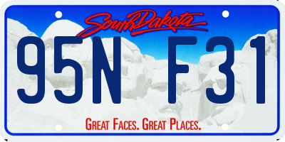 SD license plate 95NF31