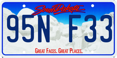 SD license plate 95NF33