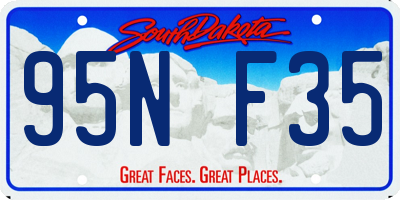SD license plate 95NF35