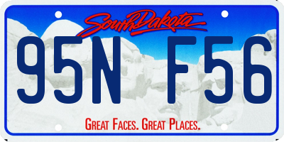 SD license plate 95NF56