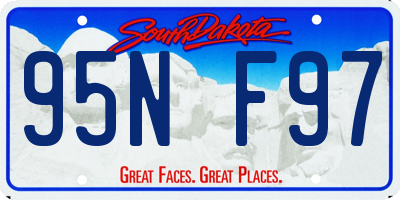 SD license plate 95NF97