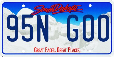 SD license plate 95NG00