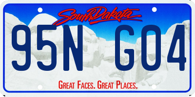 SD license plate 95NG04