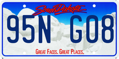 SD license plate 95NG08