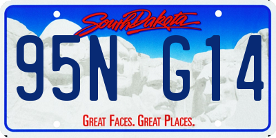 SD license plate 95NG14